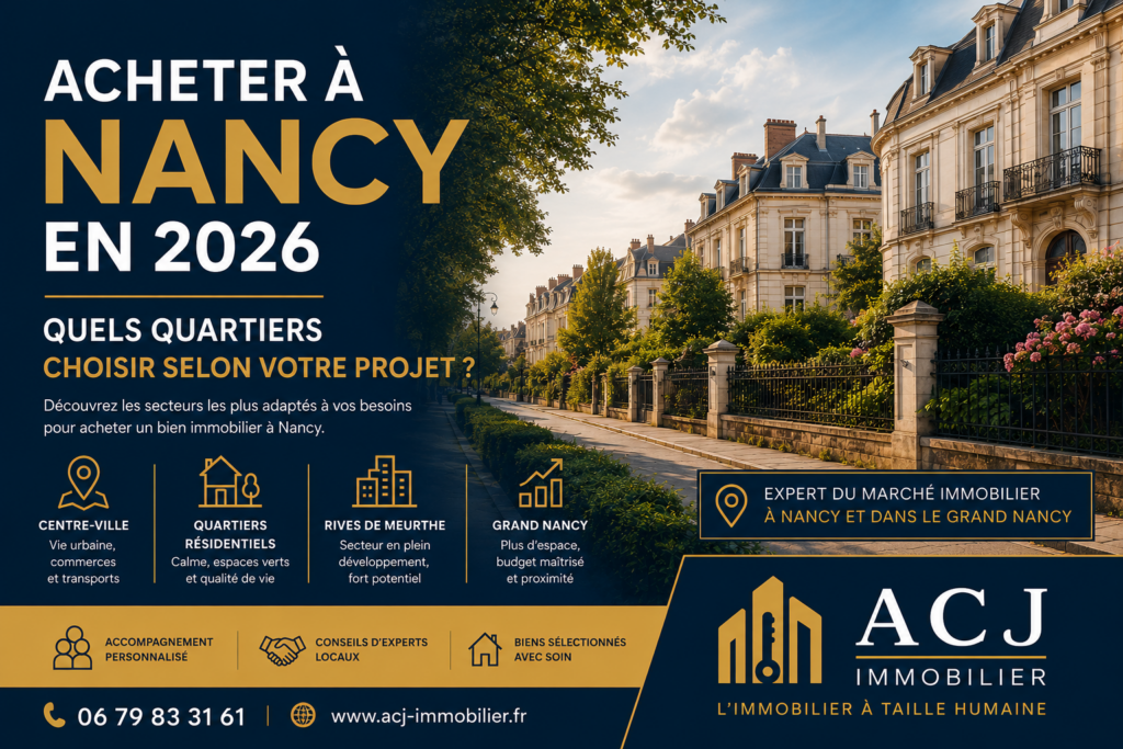 acheter à Nancy 2026 quartiers immobilier